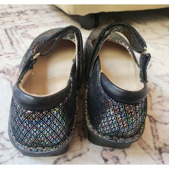 Alegria Women's Sz. 39 Belle Diamonds Forever Leather Mary Jane Clogs - Picture 3 of 7